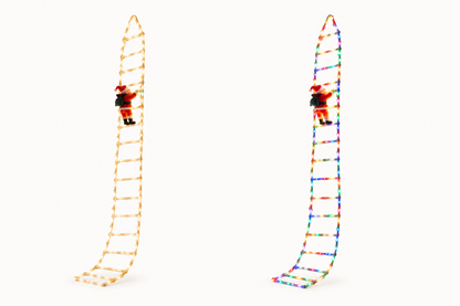 Climbing Santa Ladder – Lighted Christmas Rope Ladder Decoration
