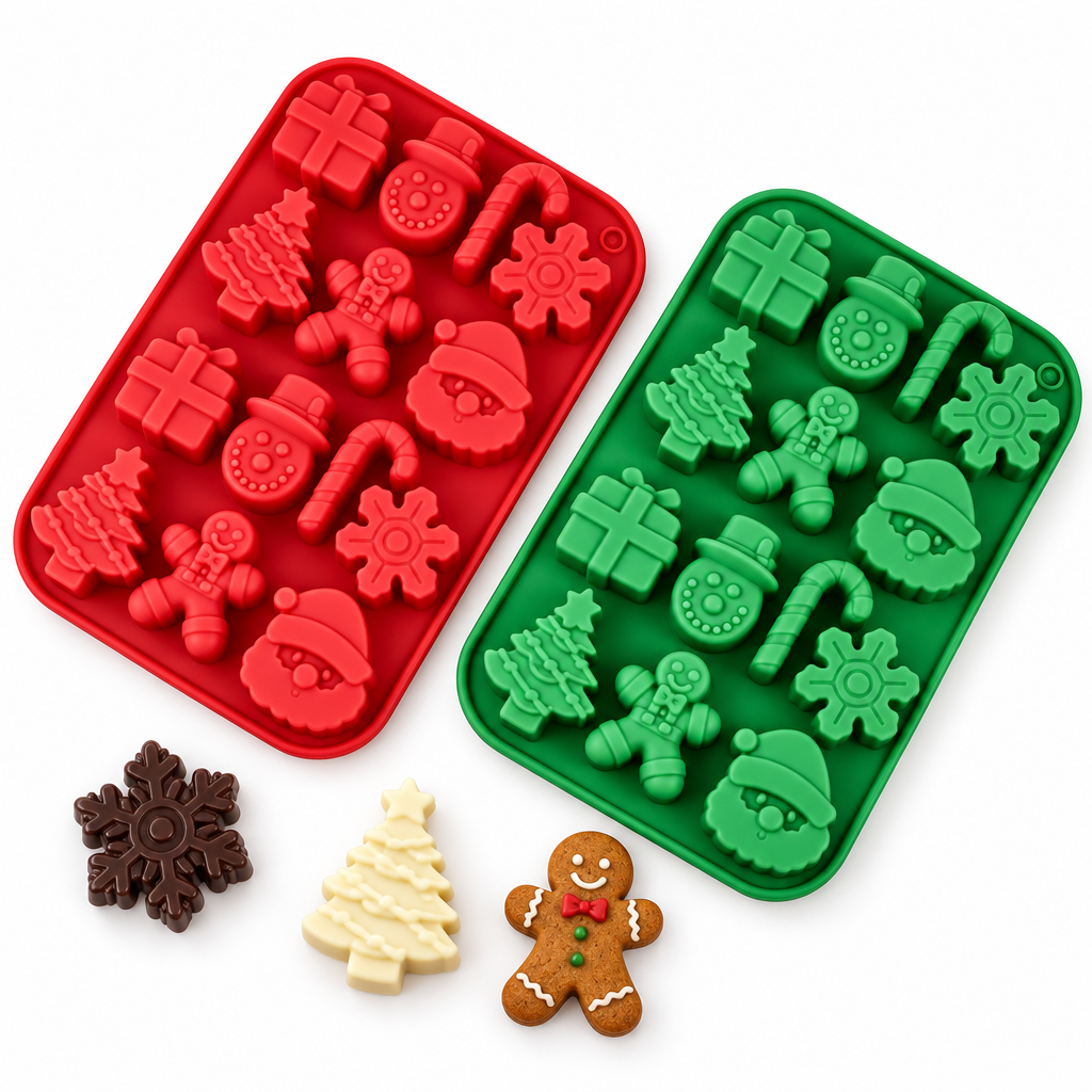 Christmas Shape Cake Mold – Festive Silicone Baking Pan Set